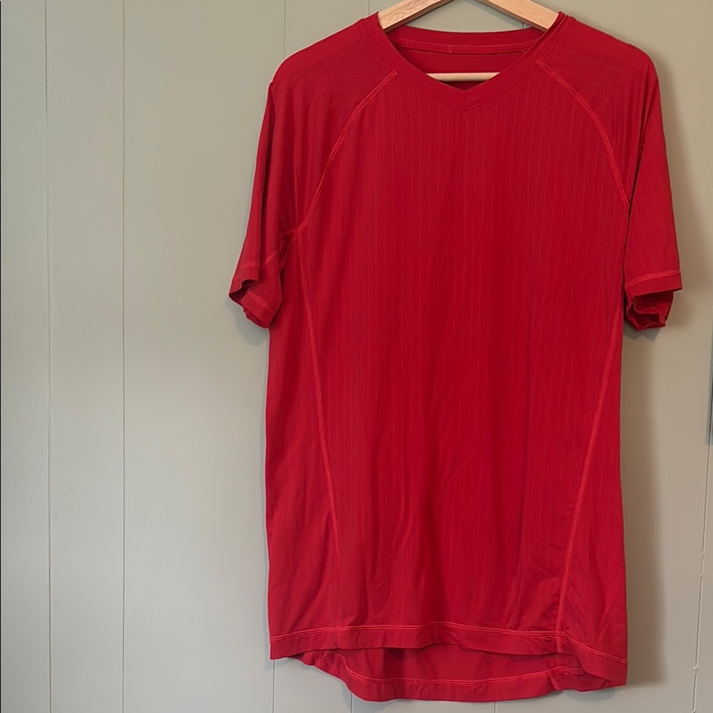 Men's lulu lemon red  Athletic Shirt